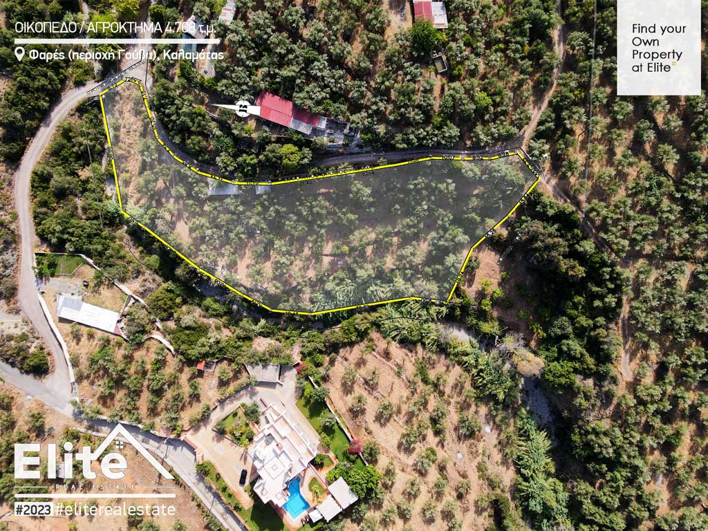 Land for sale in Kalamata, Fares region. - ELITE Real Estate